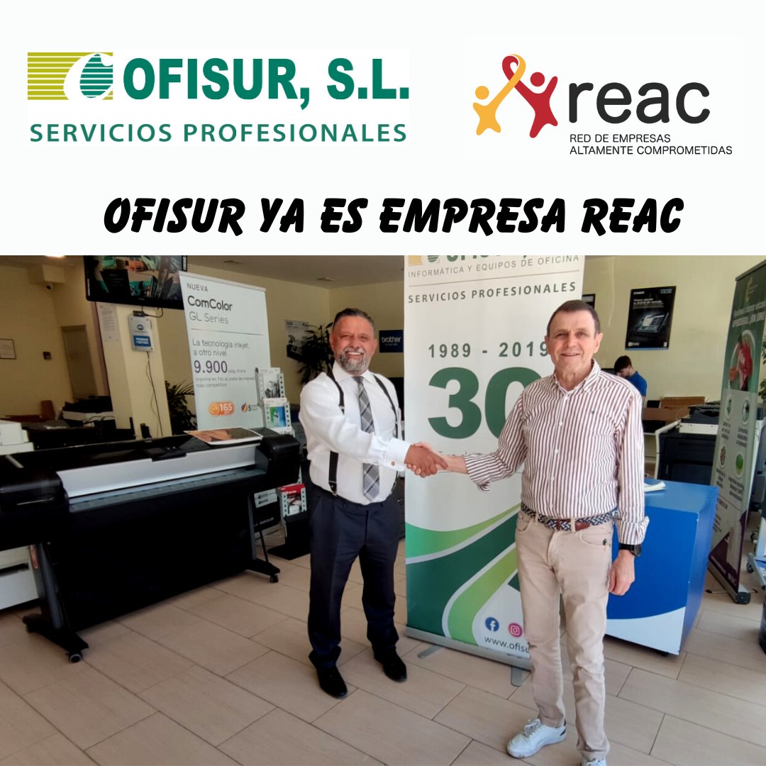 CELEBRAMOS LA INCORPORACIÓN DE UNA NUEVA EMPRESA REAC: OFISUR SL
