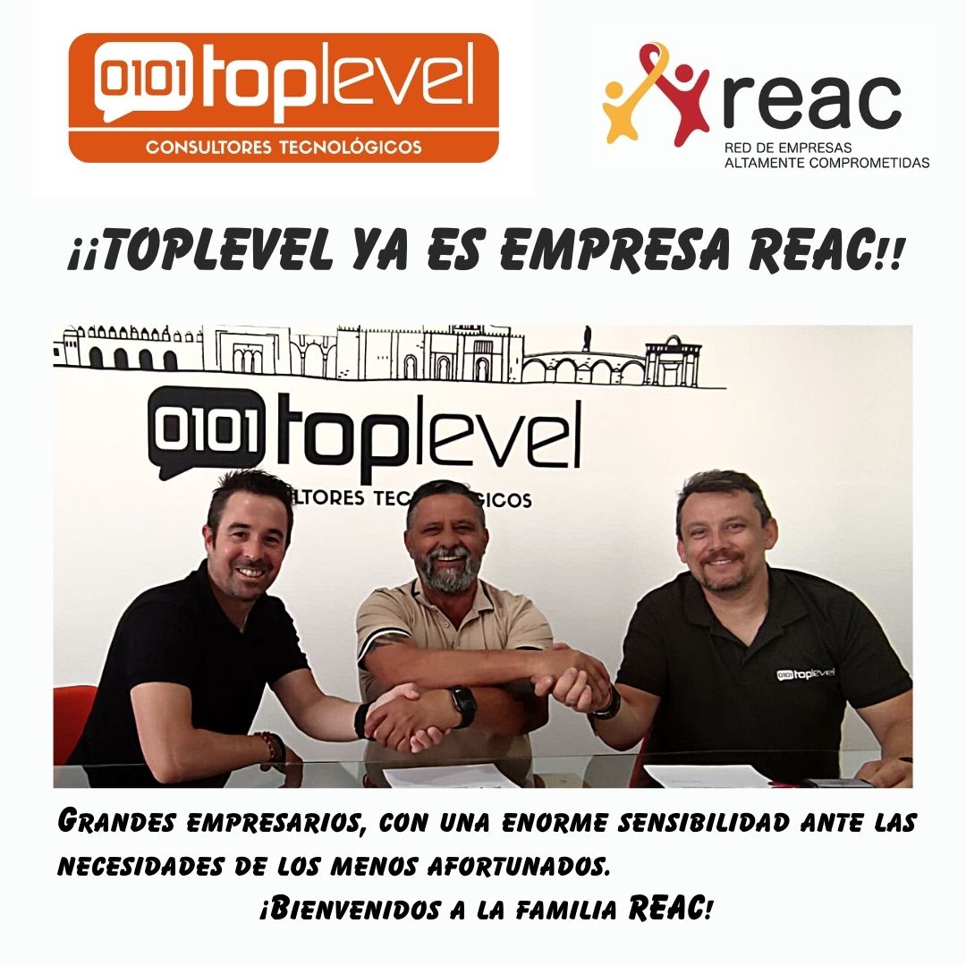 TOPLEVEL YA ES EMPRESA REAC