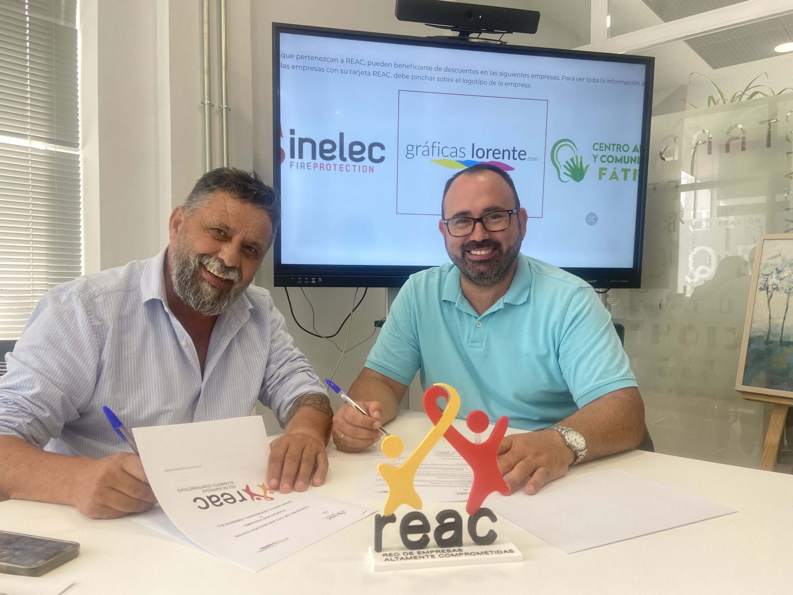 GRÁFICAS LORENTE EMPRESA REAC QUE RENUEVA CONVENIO DE COLABORACIÓN UN AÑO MÁS